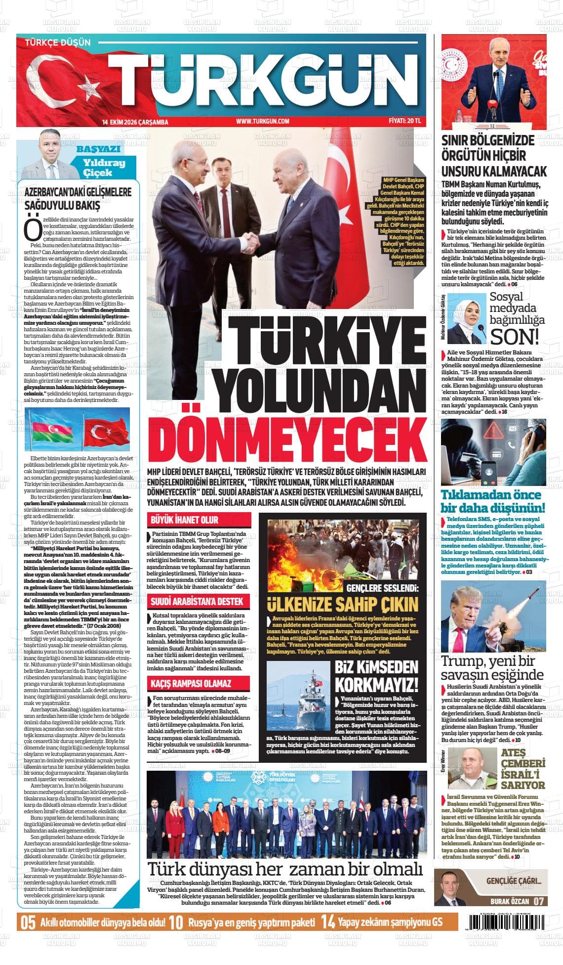 TÜRK GÜN gazetesi kapağı